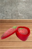 NACTUMU 2'li İç İçe Geçebilen Çilek Model Saklama Kabı Seti, 550 ml ve 250 ml Kapasiteli thumbnail 4