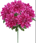 Yapay Çiçek Fuşya 7li Yıldız Çiçeği Demeti 40*30cm thumbnail 1