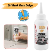 Hazır Derz Dolgu Fayans Seramik Mermer Yer Duvar için Tamir Derz Yenileme Dolgusu Gri Renk (220 Gr) thumbnail 2