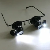 Gözlük Model Çıft Led Aydınlatma ,saat Onarımı Için Harika Büyüteç thumbnail 6