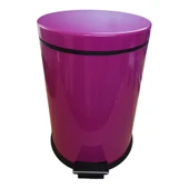 12 lt Pedallı Metal Çöp Kovası Fuşya - 1