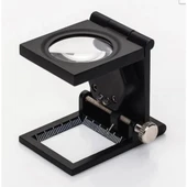 28x28 Mm Katlanır Sayaçlı Metal Lüp, 2 Led Işıklı Büyüteç Tekstil Th9005a - 1