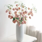 Yapay Çiçek Çan Çiçeği Gülkurusu 85cm Tek Dal Kumaş Çiçek Uzun Dal thumbnail 1