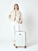 Benetton Trolley Valiz Beyaz Orta Boy 14BNT8010-02-BY thumbnail 2