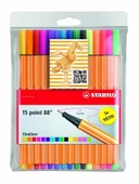 Stabilo Point Fineliner Kalem 88 10+5 Neon Paket thumbnail 2