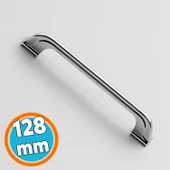 Mobilya Mutfak Dolabı Çekmece Dolap Kapak Kulpu Kulpları Kulbu Krom Metal Kulp 128 Mm Düz thumbnail 1