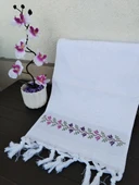 Etamin İşlemesi Çeyizlik Mutfak Havlusu Beyaz 30-50 - 1