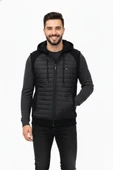 Erkek Kapitone Modelli 3 İplik Kapüşonlu Yelek BGL-ST04866 thumbnail 3