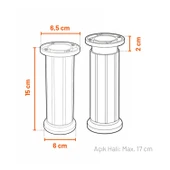 Ayarlanabilir Siyah Plastik Ayak Dolap Mobilya Tezgah Yükseltici Yükseltme Ayağı 1 Adet 15 Cm thumbnail 4