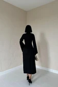 Siyah Tek Kollu Elbise thumbnail 4
