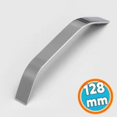 Mobilya Çekmece Mutfak Dolabı Dolap Kulpları Kapak Kulpu Kulbu Metal Krom Kulp 128 mm 12.8 cm thumbnail 1