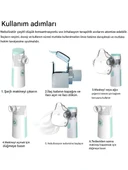 Taşınabilir Mesh Nebulizatör Şarjlı 3 Kademeli Sessiz Aeroterapi Cihazı – Çocuk & Yetişkin Uyumlu - 5
