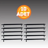 Klipso Mat Siyah 192 MM Metal Lüks Çekmece Dolap Mobilya Kulpları (10 ADET) thumbnail 1