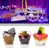 KASE MİKA PİRAMİT 200 CC KAPAKLI ŞEFFAF 20 ADET thumbnail 3