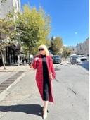 Triko Hırka elbise ikili takım kırmızıSiyah - 2