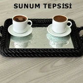 Sert Plastik Dikdörtgen Sunum Tepsisi, Dayanıklı ve Şık Servis Çözümü thumbnail 1