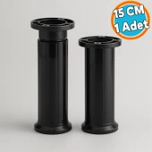 Ayarlanabilir Siyah Plastik Ayak Dolap Mobilya Tezgah Yükseltici Yükseltme Ayağı 1 Adet 15 Cm thumbnail 1