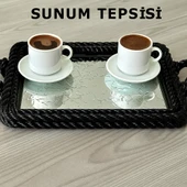Sert Plastik Dikdörtgen Sunum Tepsisi, Dayanıklı ve Şık Servis Çözümü thumbnail 4