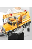 Işıklı Sesli Pilli Amerikan Tip Oyuncak Vinç Kamyonu İş Makinesi thumbnail 3