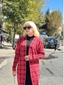 Triko Hırka elbise ikili takım kırmızıSiyah - 3