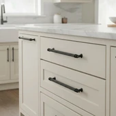 Klipso Mat Siyah 160 MM Metal Lüks Çekmece Dolap Mobilya Kulpları (10 ADET) thumbnail 3