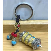 pilelistore Metal Tibet Dua Çarkı Anahtarlık thumbnail 1