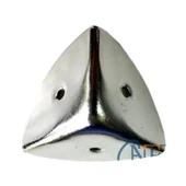 Dekoratif, Kutu, Sandık Köşesi - 45x28 Mm,büyük, Nikel, 1 Adet - 1