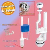 Çift Basmalı Rezervuar İç Takımı İç Düzenek Otomatik Su Dolum Basma Alafranga Tuvalet Klozet Sifon - 2