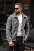 Erkek Yeni Trend Çift Fermuar Detay Basic Kaşe Ceket - Old Money Tarzı - 11