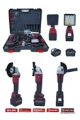 DAFLONG 15 PİLLİ 5'Lİ ÇANTALI SET 1300NM TORKLU+DEVİRLİ TAŞLAMA+MATKAP+KIRICI DELİCİ+FENER DFL-280 - 4