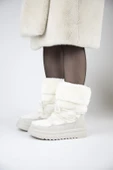 Stato Hakiki Süet Deri Kadın Bot Beyaz thumbnail 2