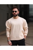 Kalın İçi Pamuklu Cepli Oversize Sweatshirt - 1
