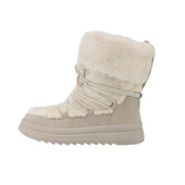 Stato Hakiki Süet Deri Kadın Bot Beyaz thumbnail 10