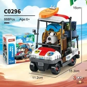 C0296  Hayvan Kamp Arabası Plaj Arabası Yapı Taşları Tuğla Seti PCS:668 PARÇA thumbnail 2