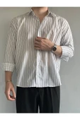 Old Money Rahat Kalıp Çizgili Gömlek - 3