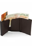 MKM Man Erkek Koyu Kahve Deri Kartlık Cüzdan Slim ve Şık Tasarım, , RFID Koruma Özellik thumbnail 2