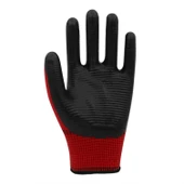 Kırmızı Siyah Zebra Nitril Kaplama İş Eldiveni 10 XL Yüksek Kavrama Esnek Konforlu Çalışma Eldiveni thumbnail 4