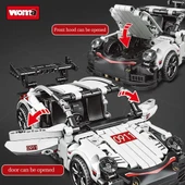 BLX Racing 911 Spor Yarış Arabası 399 Parça Technic Lego Yapım Seti thumbnail 2