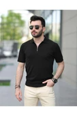 Fermuarlı Triko Tshirt - 8