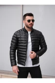 Slim Fit Deri Şişme Mont - 2