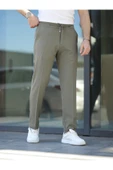 Rahat Şık Kolay Ütülenebilir Slim Fit Kumaş Jogger Pantolon - 8