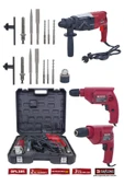 DAFLONG PREMİUM 3'LÜ İNŞAAT SETİ 2.28MM DARBELİ KIRICI-DELİCİ HİLTİ-115MM TAŞLAMA-MATKAP DFL-385 - 2