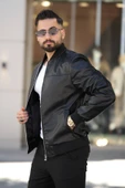 ERKEK PREMİUM BOMBER DERİ CEKET - 3