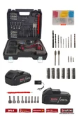 DAFLONG PRO 21V 84 PARÇA ÇELİK MANDREN ÇİFT AKÜLÜ SU TERAZİLİ ŞARJLI DARBELİ MATKAP DFL-4 thumbnail 3