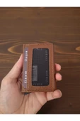 MKM Man Erkek Kahverengi Deri Kartlık Cüzdan - Slim ve Şık Tasarım, , RFID Koruma Özellikli thumbnail 3