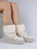 Stato Hakiki Süet Deri Kadın Bot Beyaz thumbnail 3