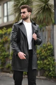 ERKEK PREMİUM APOLETLİ DERİ TRENÇKOT & PARDESÜ thumbnail 4