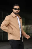 Erkek Çift Fermuar Detaylı Kaşe Ceket thumbnail 2