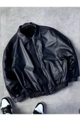 Street Oversize Deri Ceket - 1