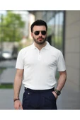 Fermuarlı Triko Tshirt - 1